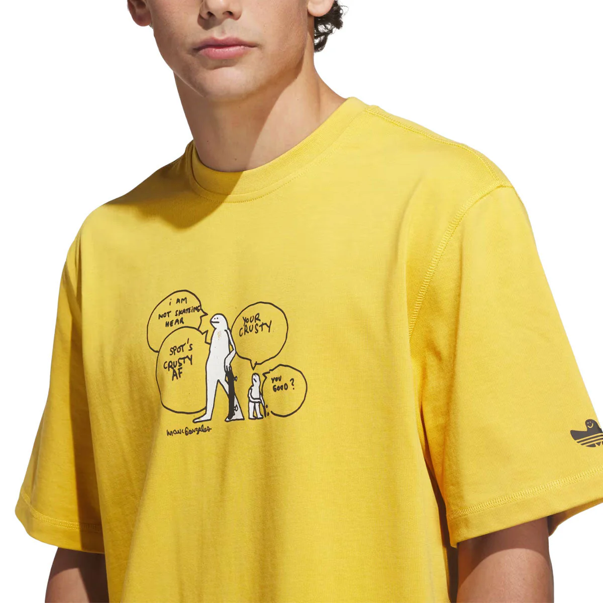 Adidas Gonz Crusty T-Shirt - Preloved Yellow/Black - Image 2