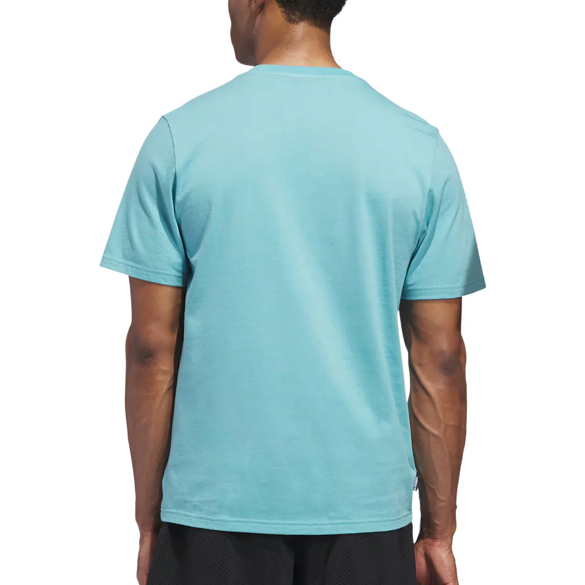 Adidas Kogan Logo T-Shirt - Preloved Blue/Black - Image 3