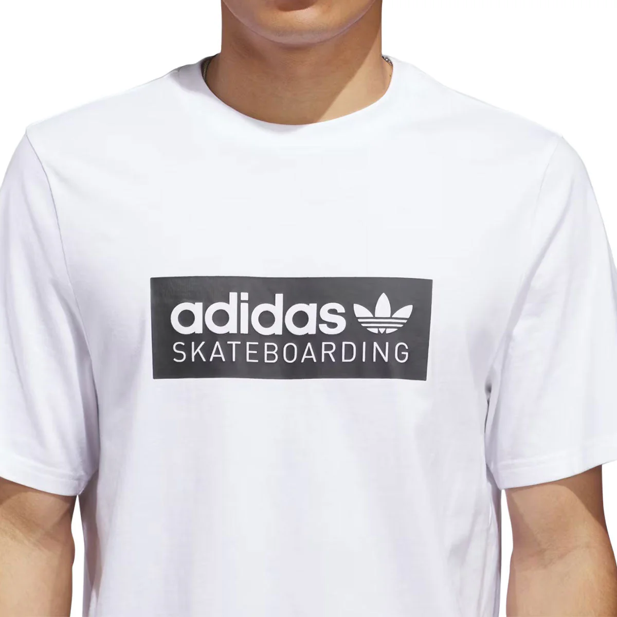 Adidas Skate Logo T-Shirt - White - Image 4