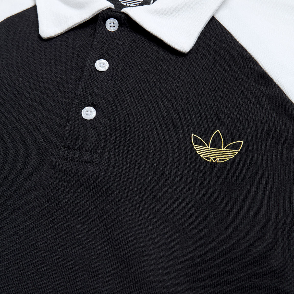 Adidas Tyshawn Rugby Shirt - Black/White - Image 2