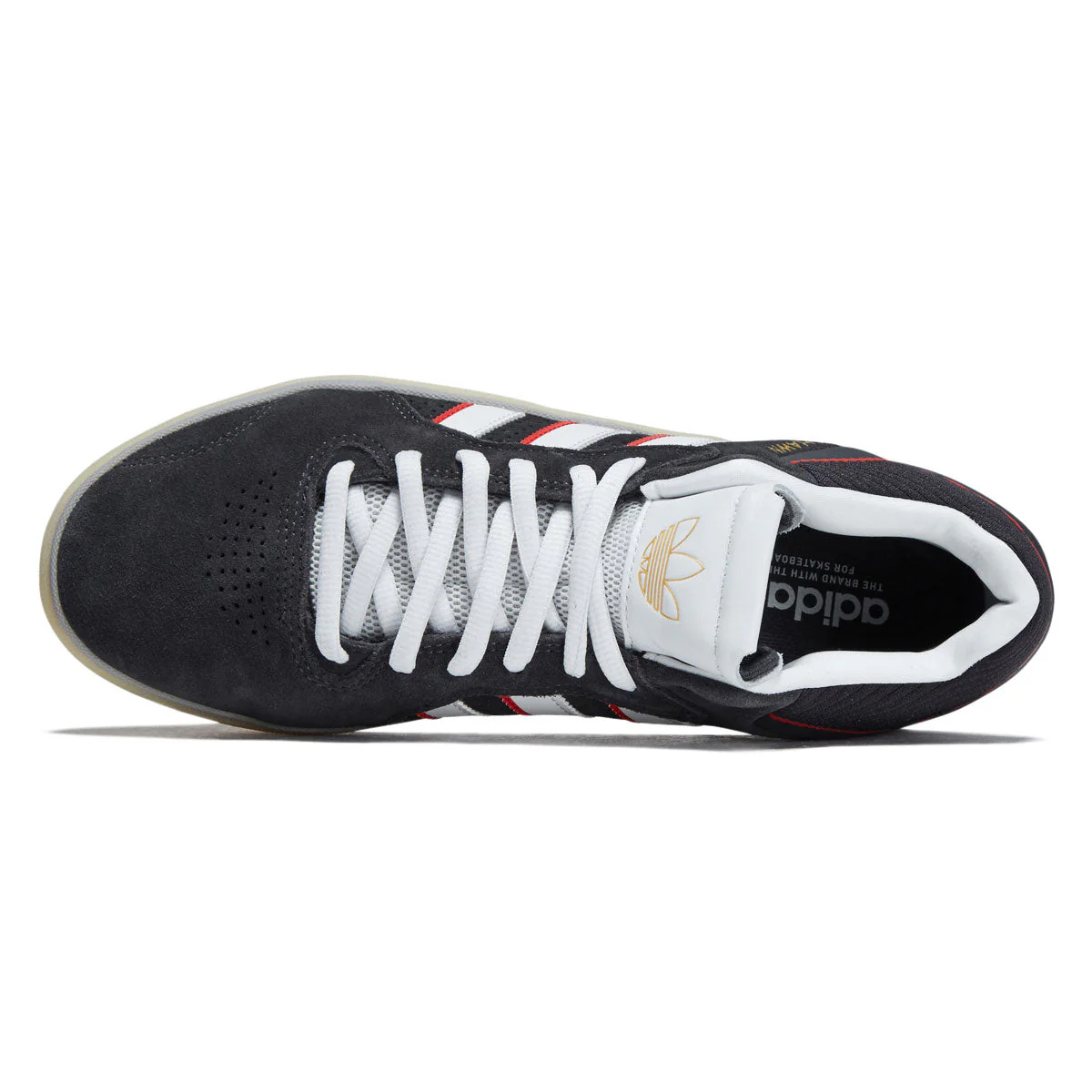 Adidas Tyshawn Shoes - Carbon/Crystal White/Better Scarlet - Image 3