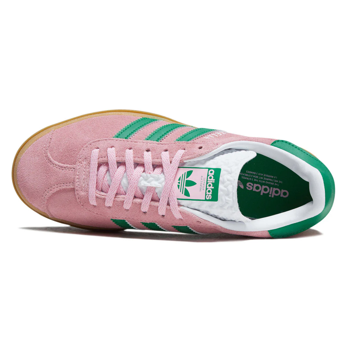 Adidas Womens Gazelle Bold Shoes - True Pink/Green/Ftwr White - Image 3