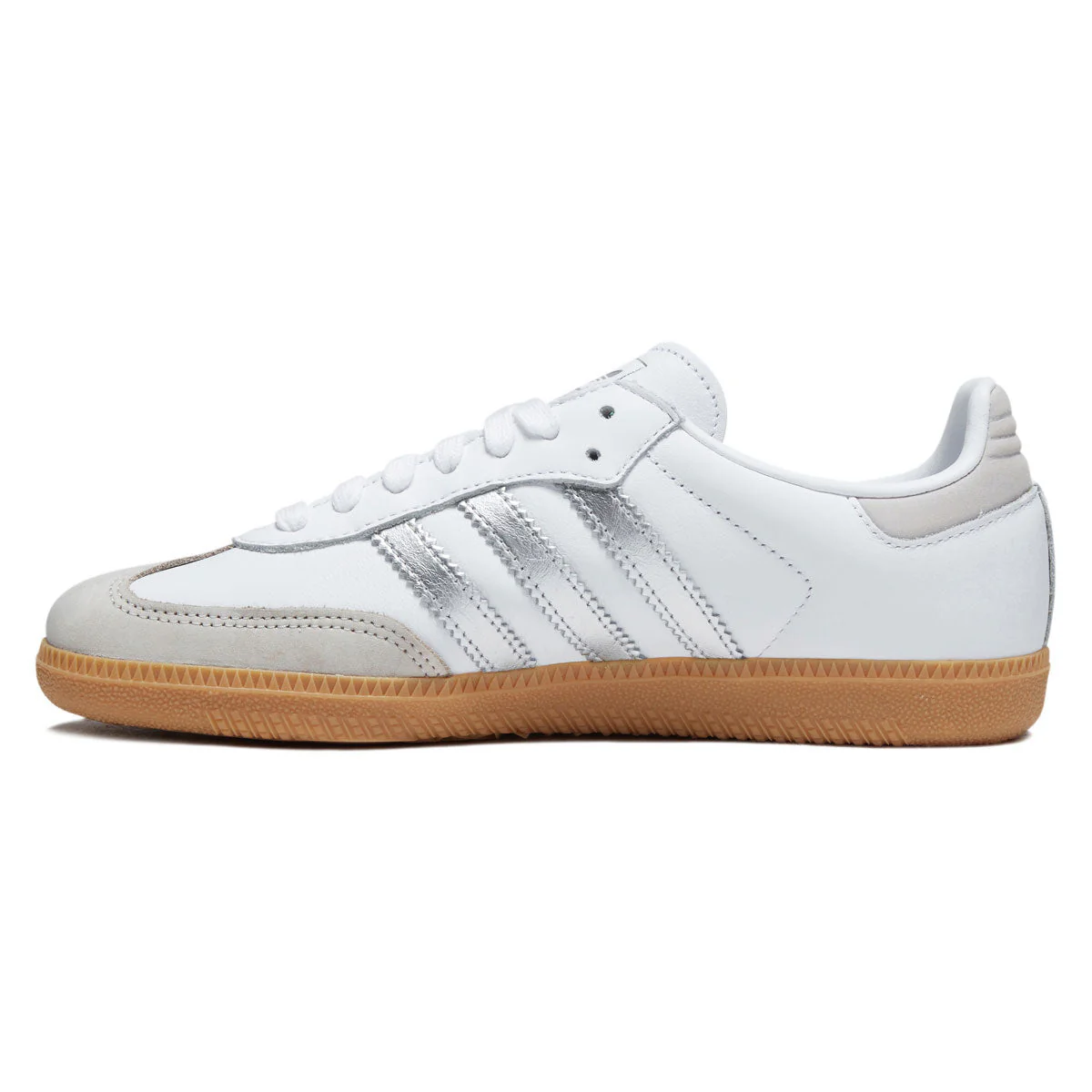 Adidas Womens Samba OG Shoes - Ftwr White/Silver Metallic/Grey - Image 2