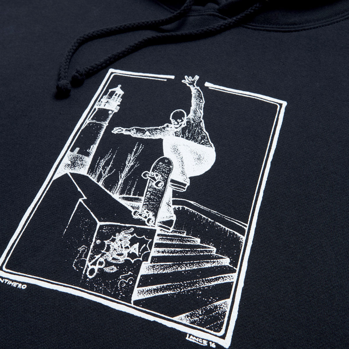 Anti-Hero BA Lance Hoodie - Navy/White - Image 2