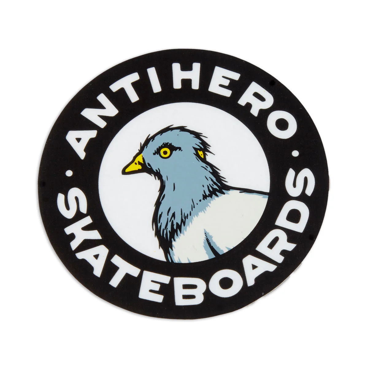 Anti-Hero Pigeon Round MD Sticker - Black