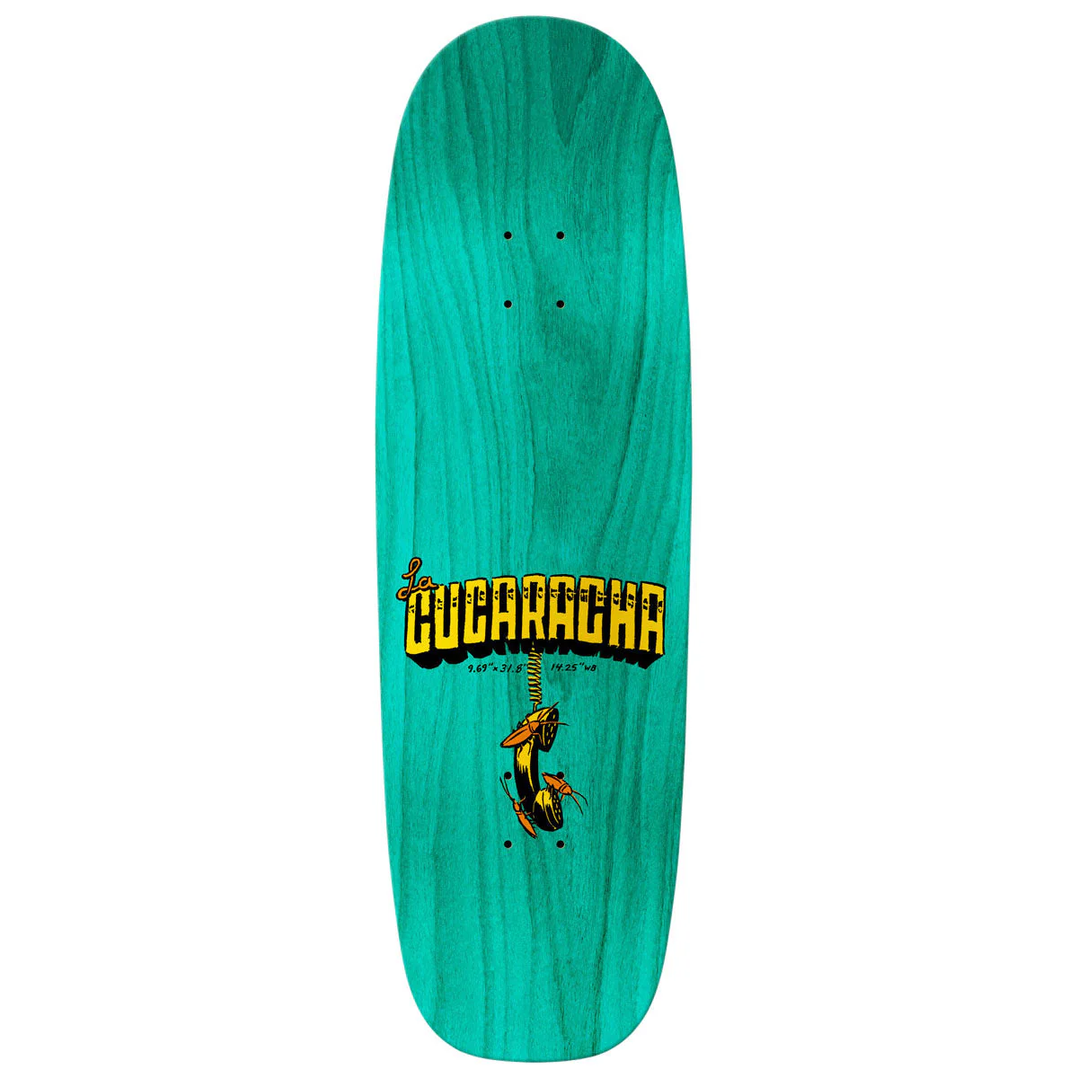 Anti-Hero Team Jalopi Cucaracha Skateboard Deck - Brown - 9.69" - Image 2