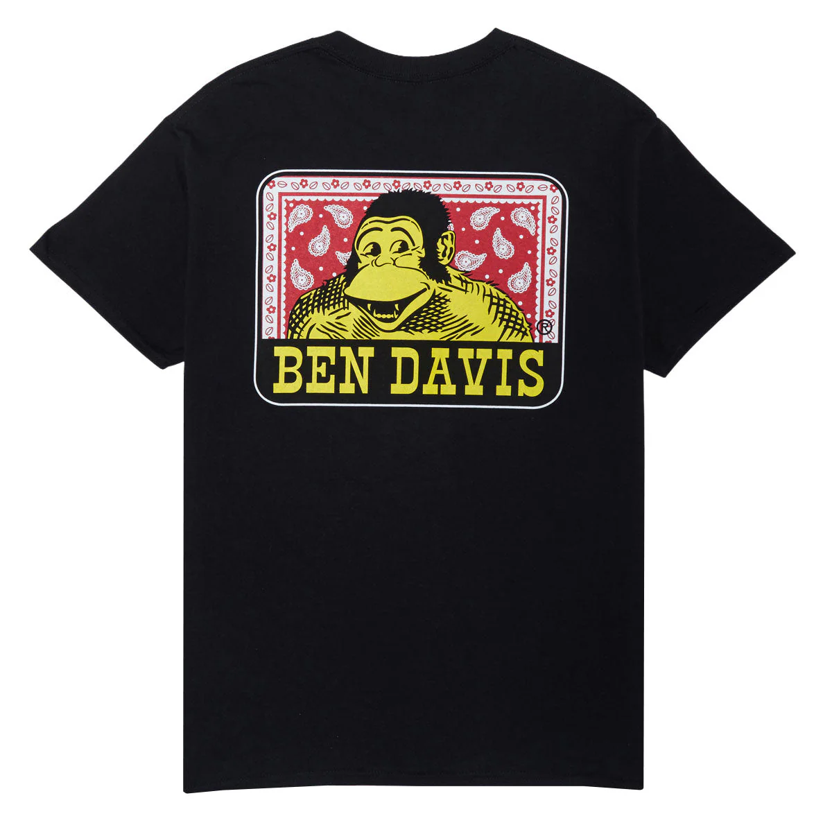 Ben Davis Paisley Logo T-Shirt - Black