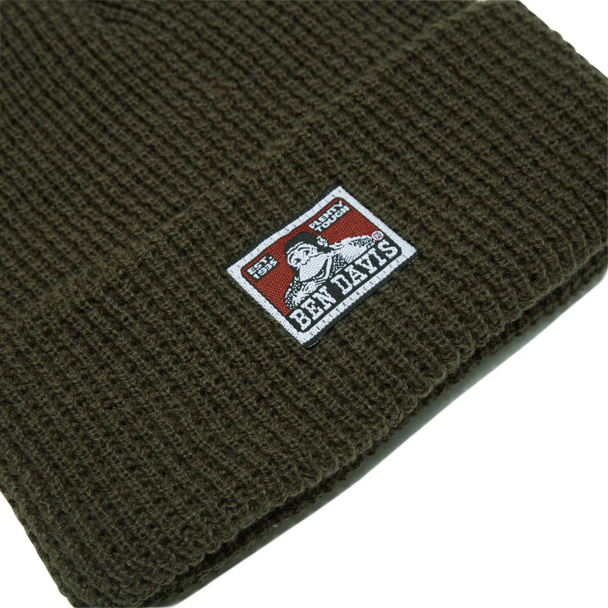 Ben Davis Waffle Beanie - Moss - Image 2