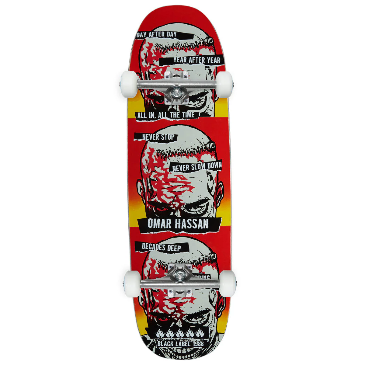 Black Label Oman Hassan Never Stop Black Widow Shape SHOF Edition Skateboard Complete - 9.25"