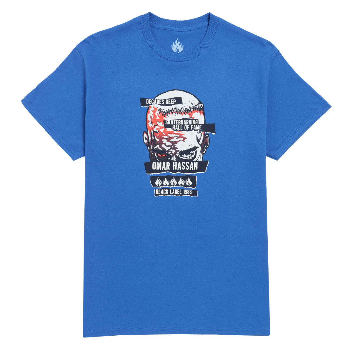 Black Label Omar Hassan Never Stop SHoF T-Shirt - Royal Blue
