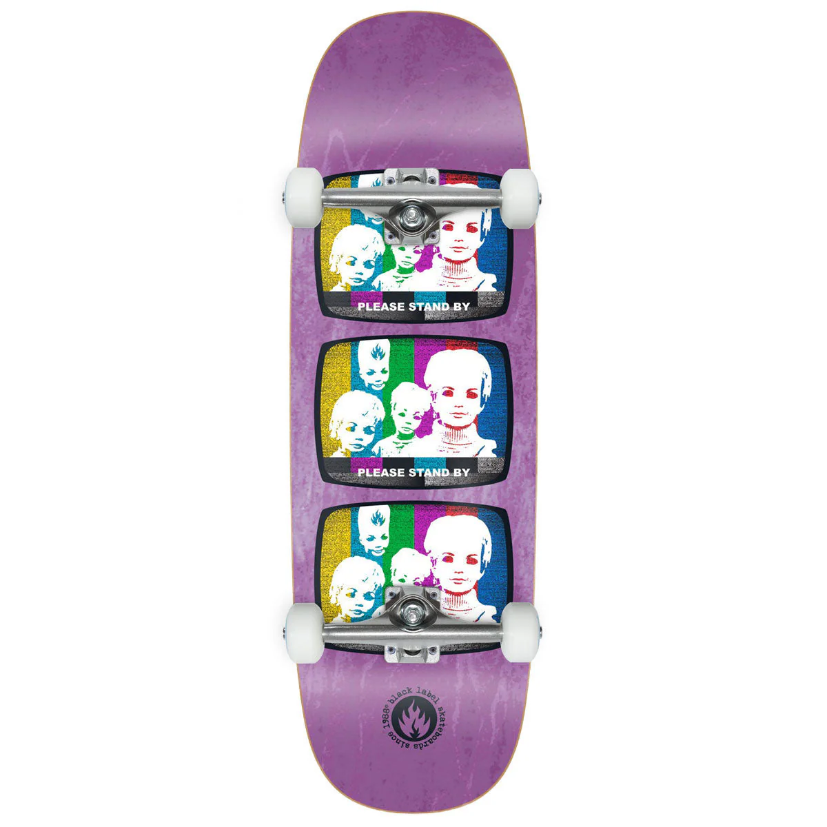 Black Label Stand By Jumbotron Shape Skateboard Complete - Assorted Stains - 10.00"