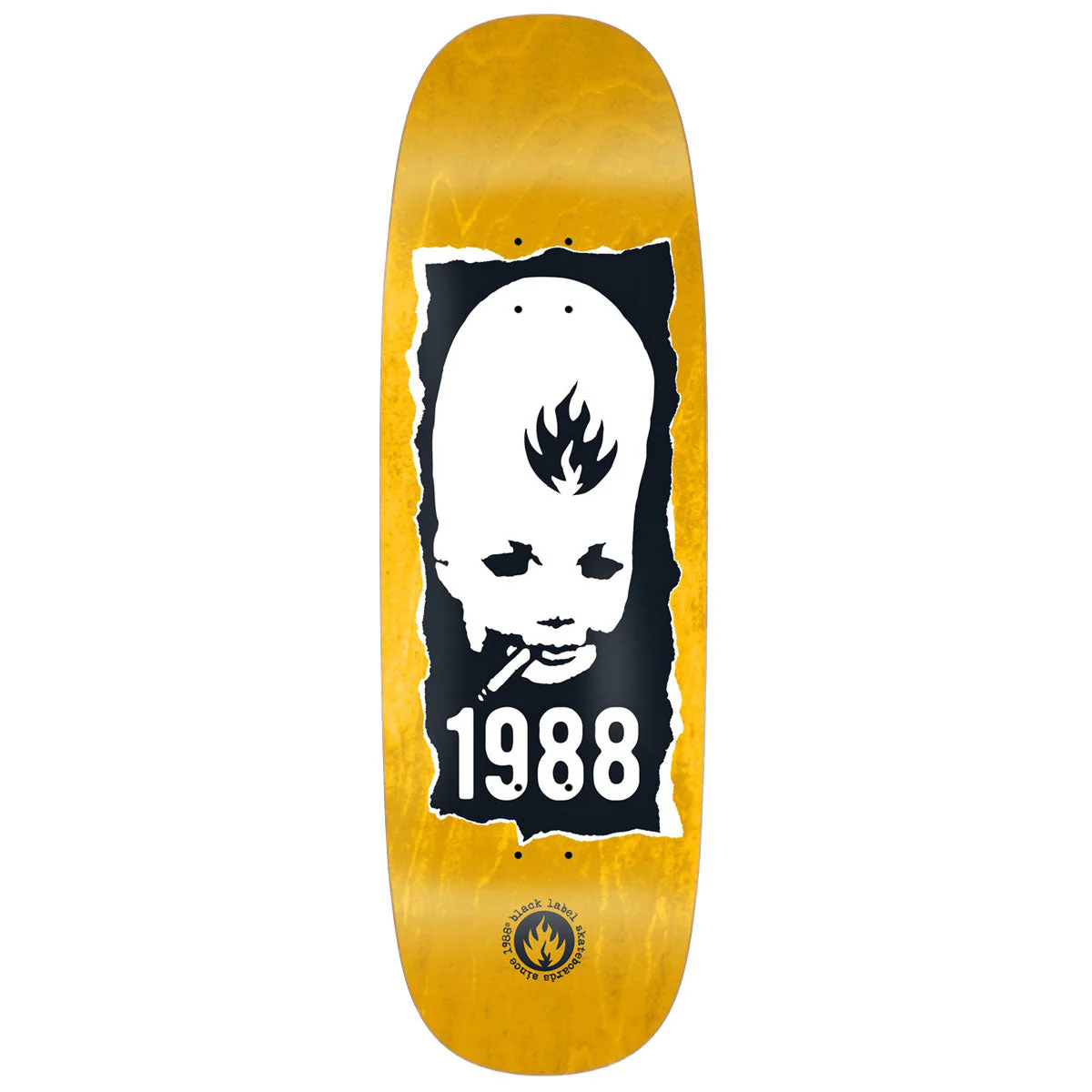 Black Label Thumbhead Torn Jumbotron Skateboard Deck - Assorted Stains - 10.00"