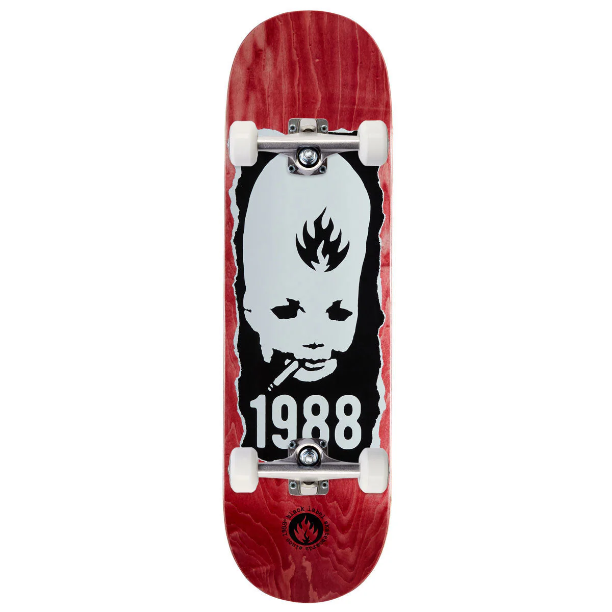 Black Label Thumbhead Torn Skateboard Complete - 9.00"