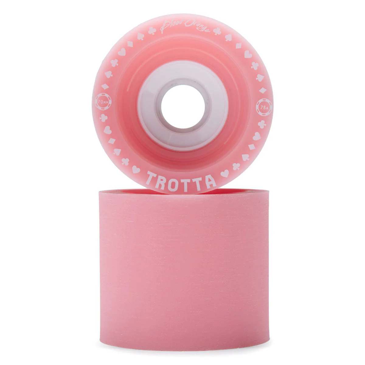 Blood Orange Cole Trotta Series 78a Longboard Wheels - Peach - 70mm - Image 2