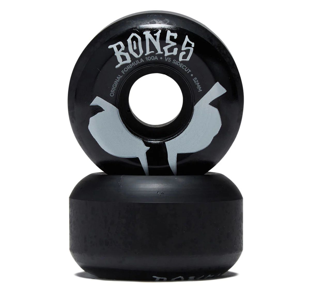 Bones 100s Sidecuts 100a V5 Sidecut Skateboard Wheels - Black 2026 - 52mm - Image 2