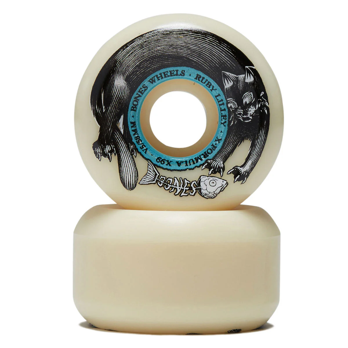 Bones X-Formula Lilley Black Cat 99a V5 Sidecuts Skateboard Wheels - 58mm - Image 2