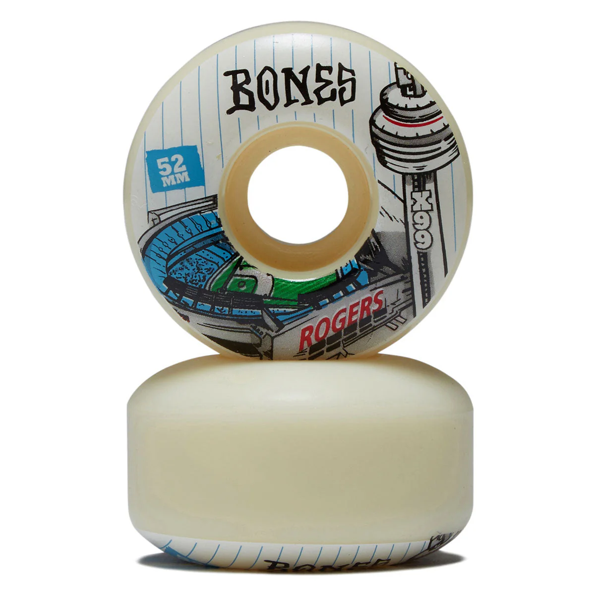 Bones X Formula TJ Rogers Centre 99a V1 Skateboard Wheels - 52mm - Image 2