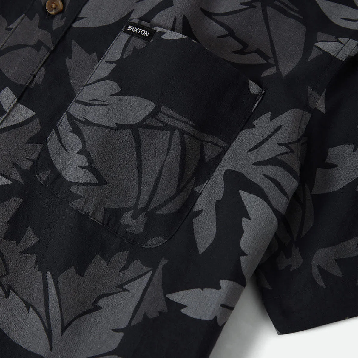 Brixton Charter Print Shirt - Black/Trooper/Future Grey Palm Floral - Image 5