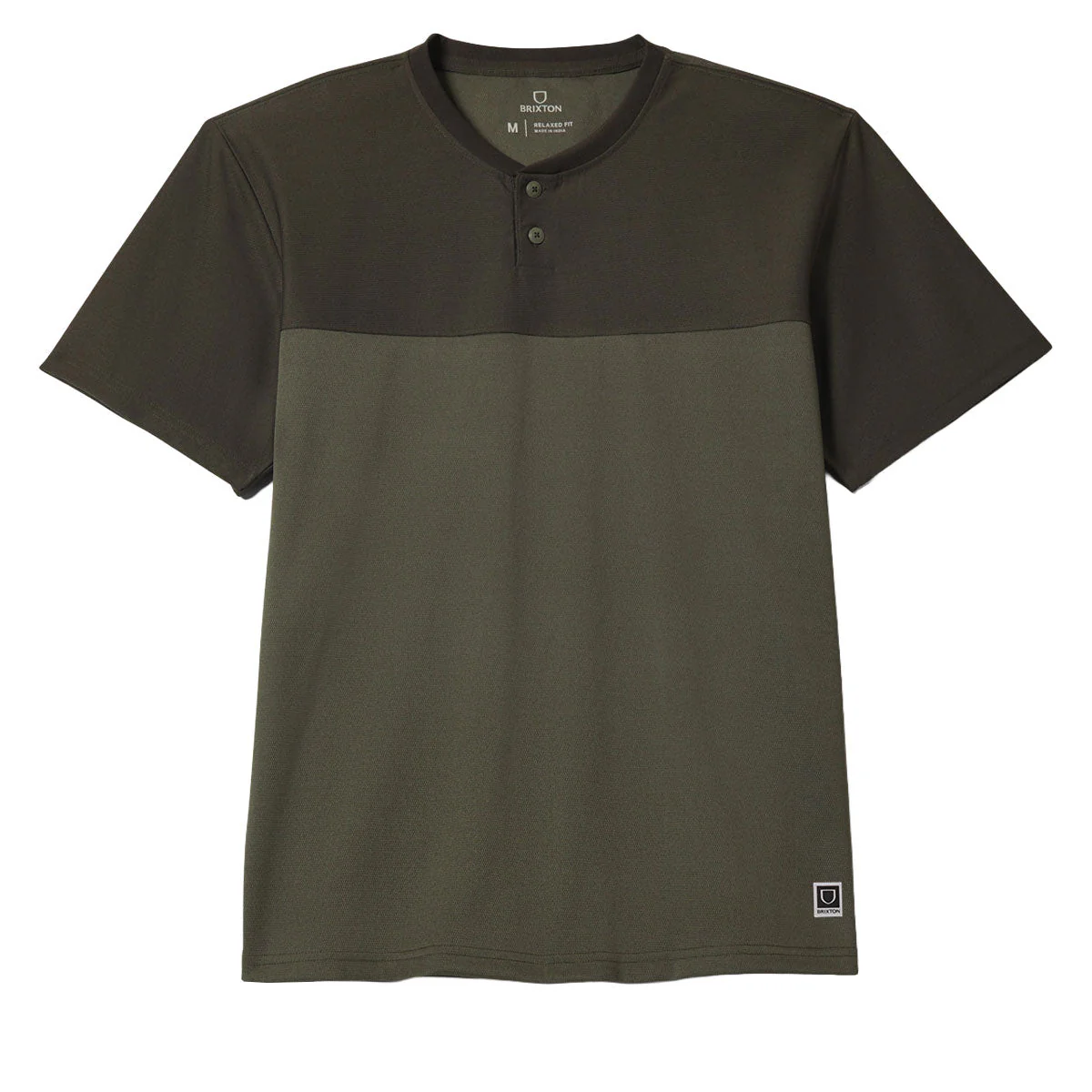 Brixton Journey Henley Shirt - Dark Olive