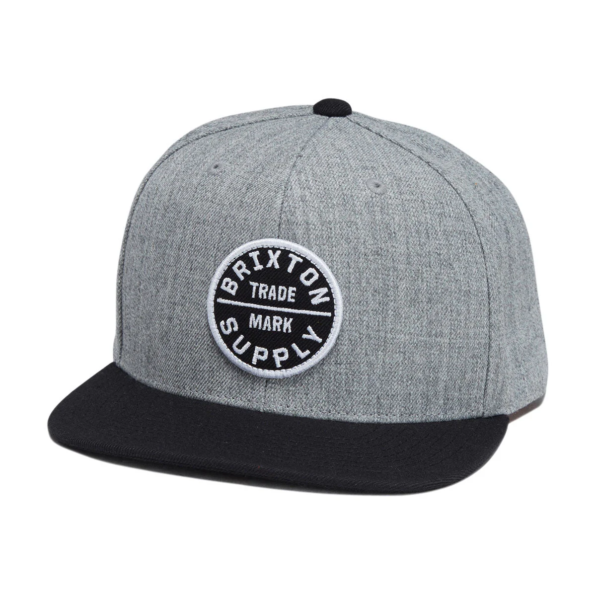 Brixton Oath III Snapback Hat - Heather Grey/Black II