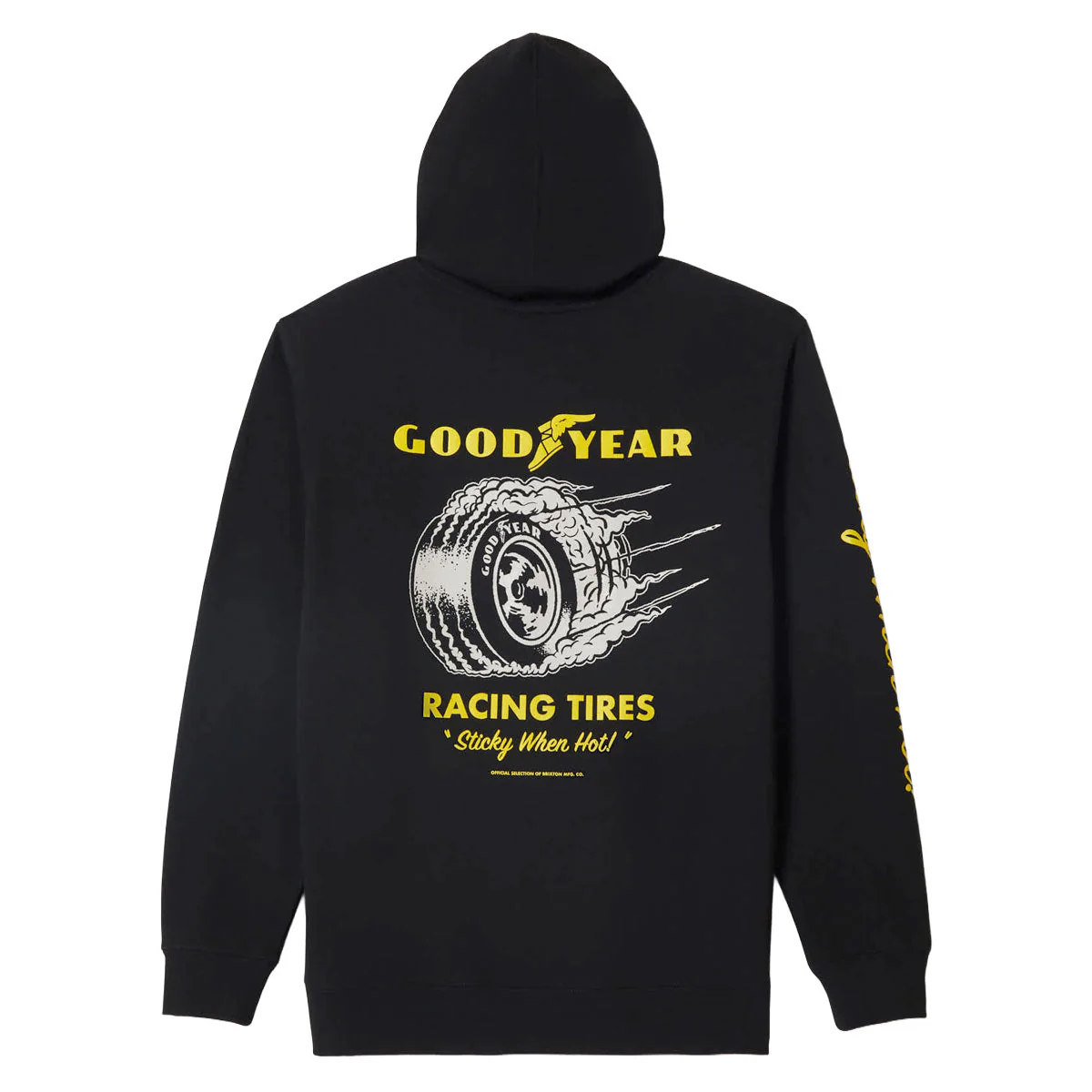 Brixton x Goodyear Cheater Slick Hoodie - Black - Image 2