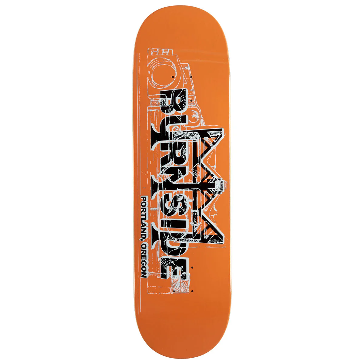 Burnside Bridge Skateboard Deck - Orange - 9.00"