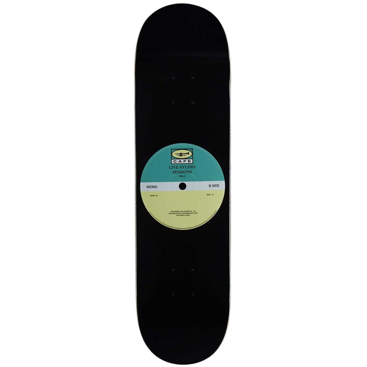 Cafe 45 Retro Edition Skateboard Deck - Teal/Cream - 8.125"