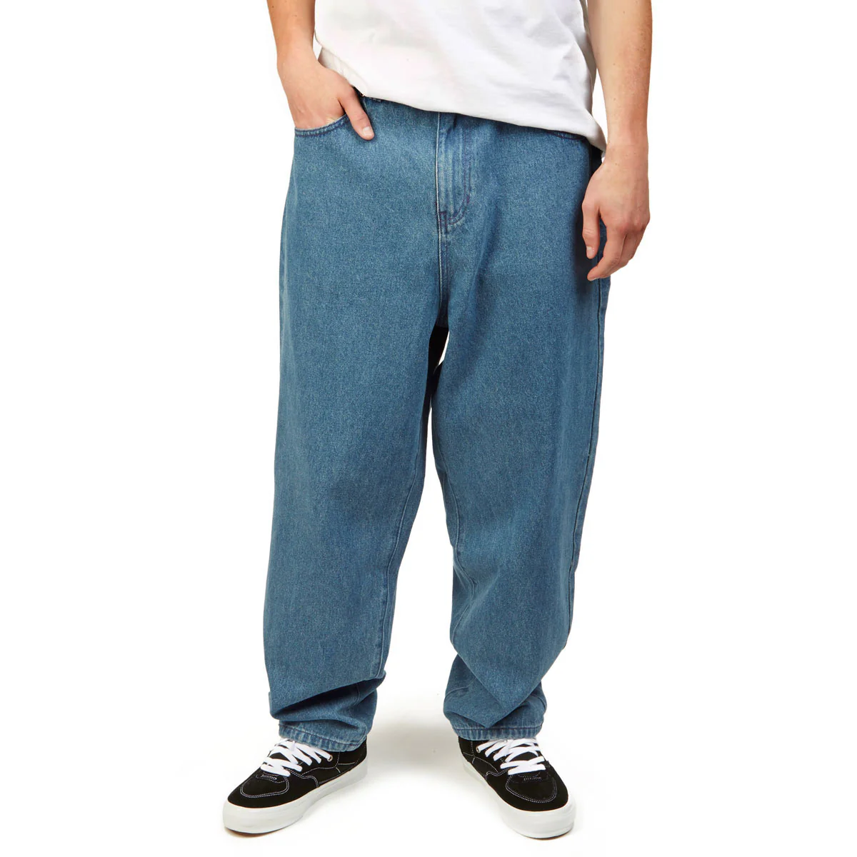 CCS Baggy Taper Denim Jeans - Medium Wash