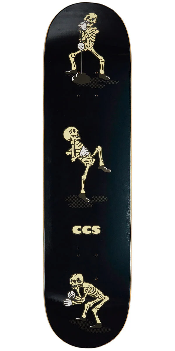 CCS Vine Skeleton Mini Skateboard Deck - Black - 7.50"