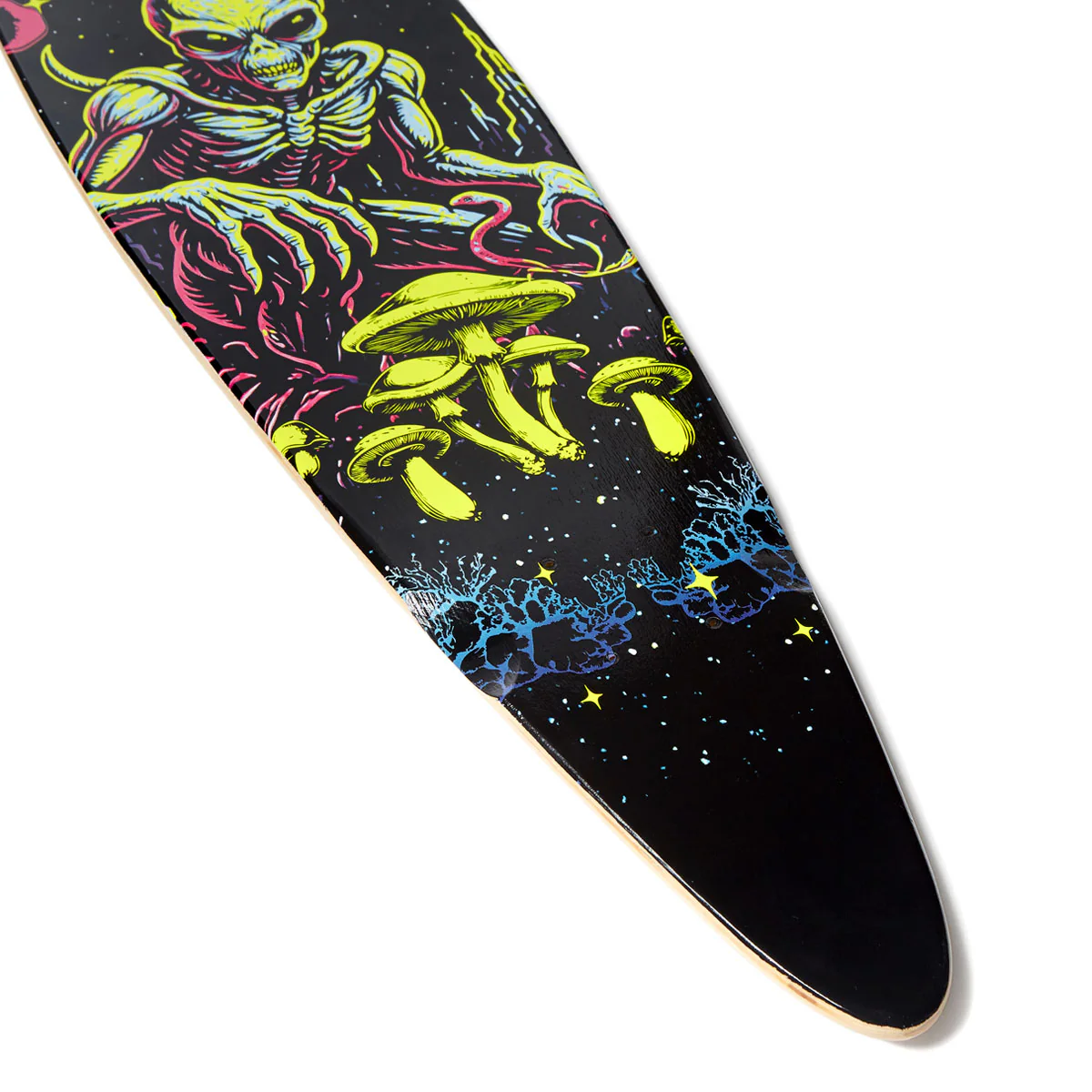 Daddies Mall Poster Blacklight Pintail Longboard Complete - Black/Glow - Image 5