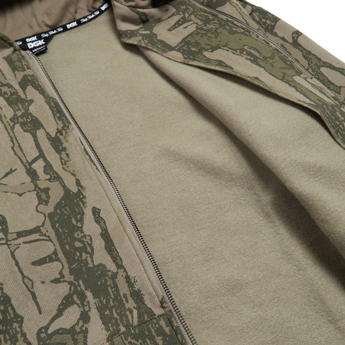 DGK Cortex Zip Up Hoodie - Bark Camo - Image 3