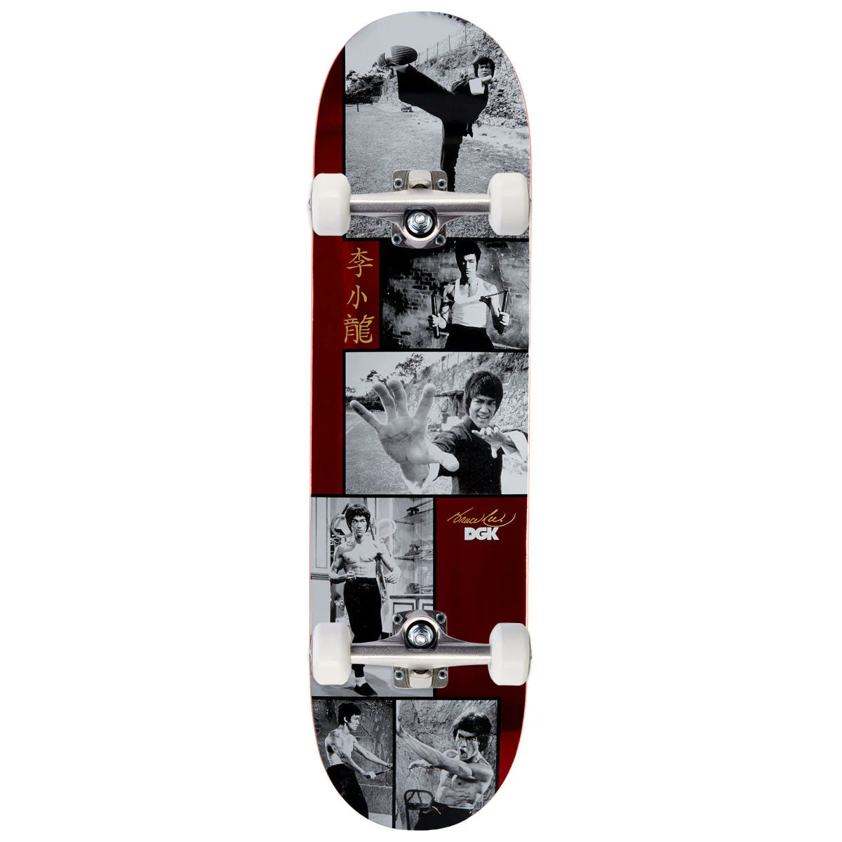 DGK x Bruce Lee Legend Skateboard Complete - Red Foil - 8.50"