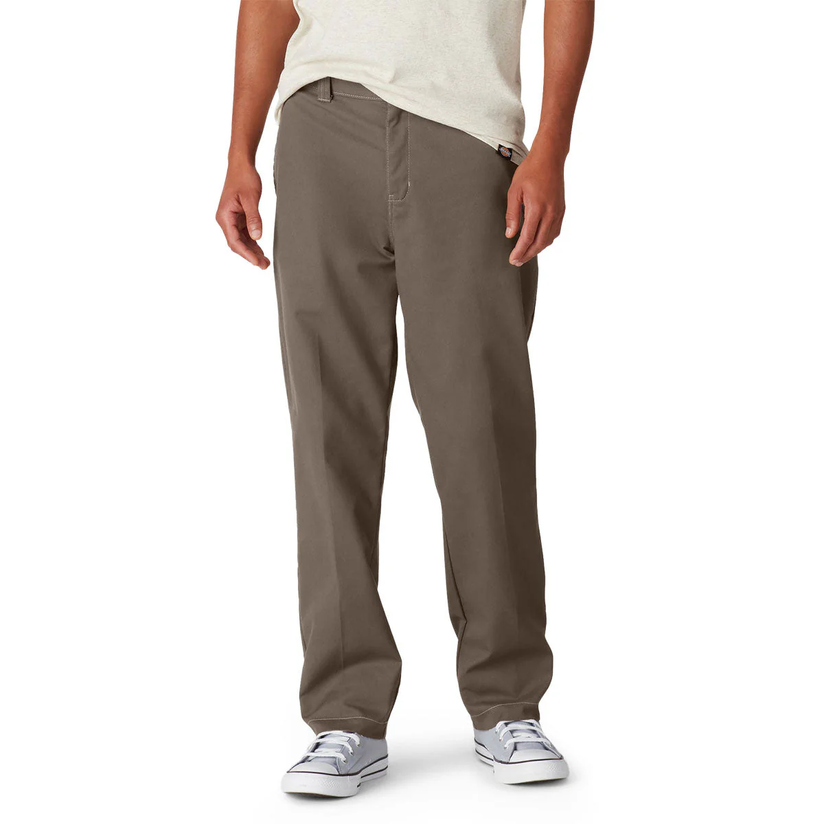 Dickies Slim Straight Twill Skate Pants - Mushroom/Contrast Top