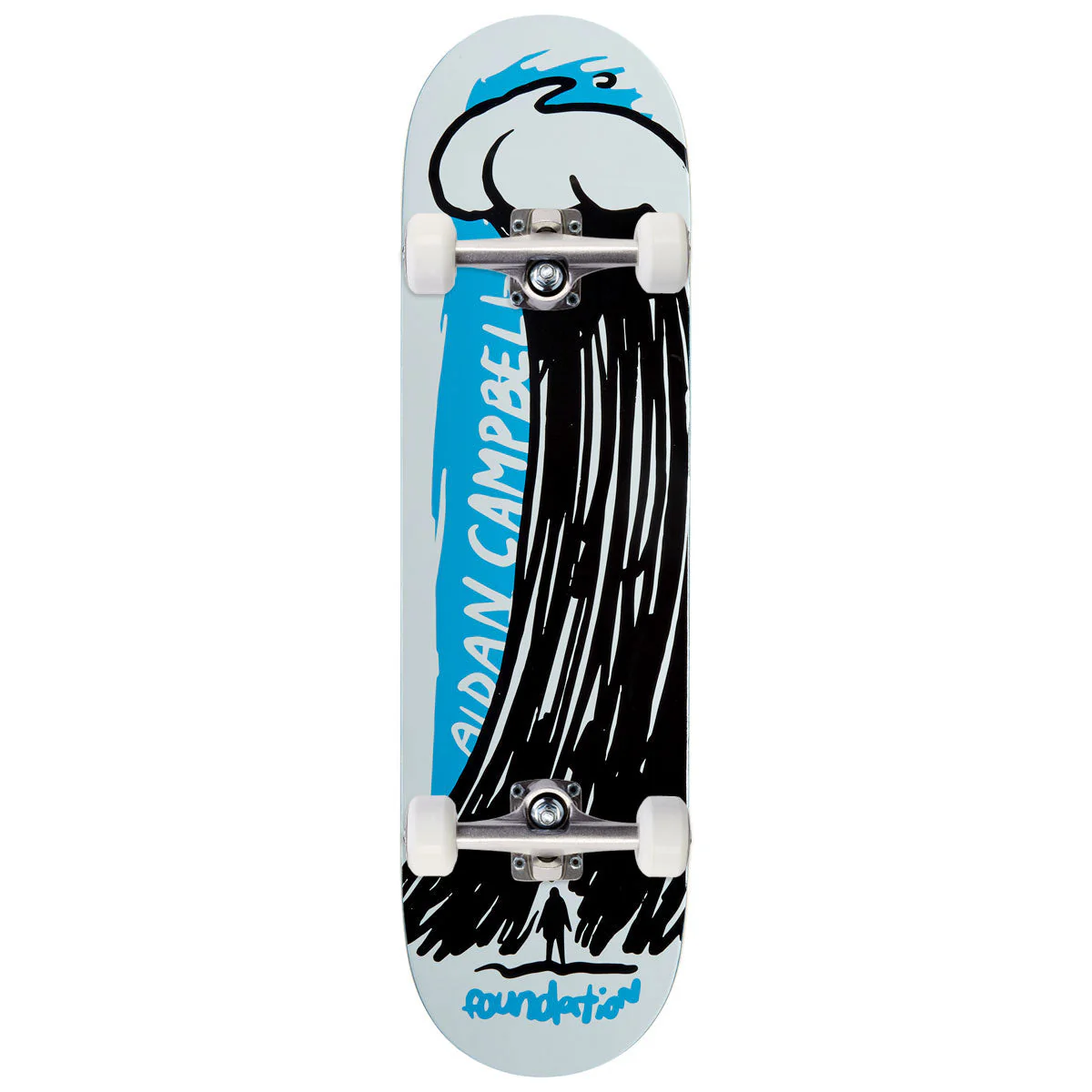 Flight Steve Caballero Gundam Skateboard Complete - Blue/Gold Foil - 8.50"