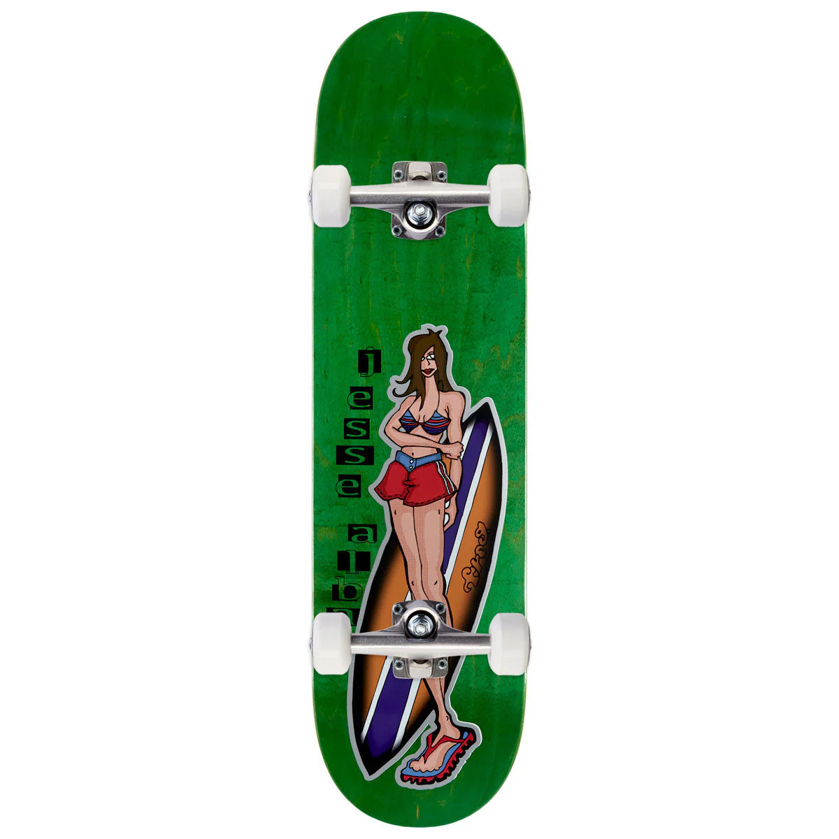 Frog Surfer Girl Jesse Alba Skateboard Complete - 8.25"
