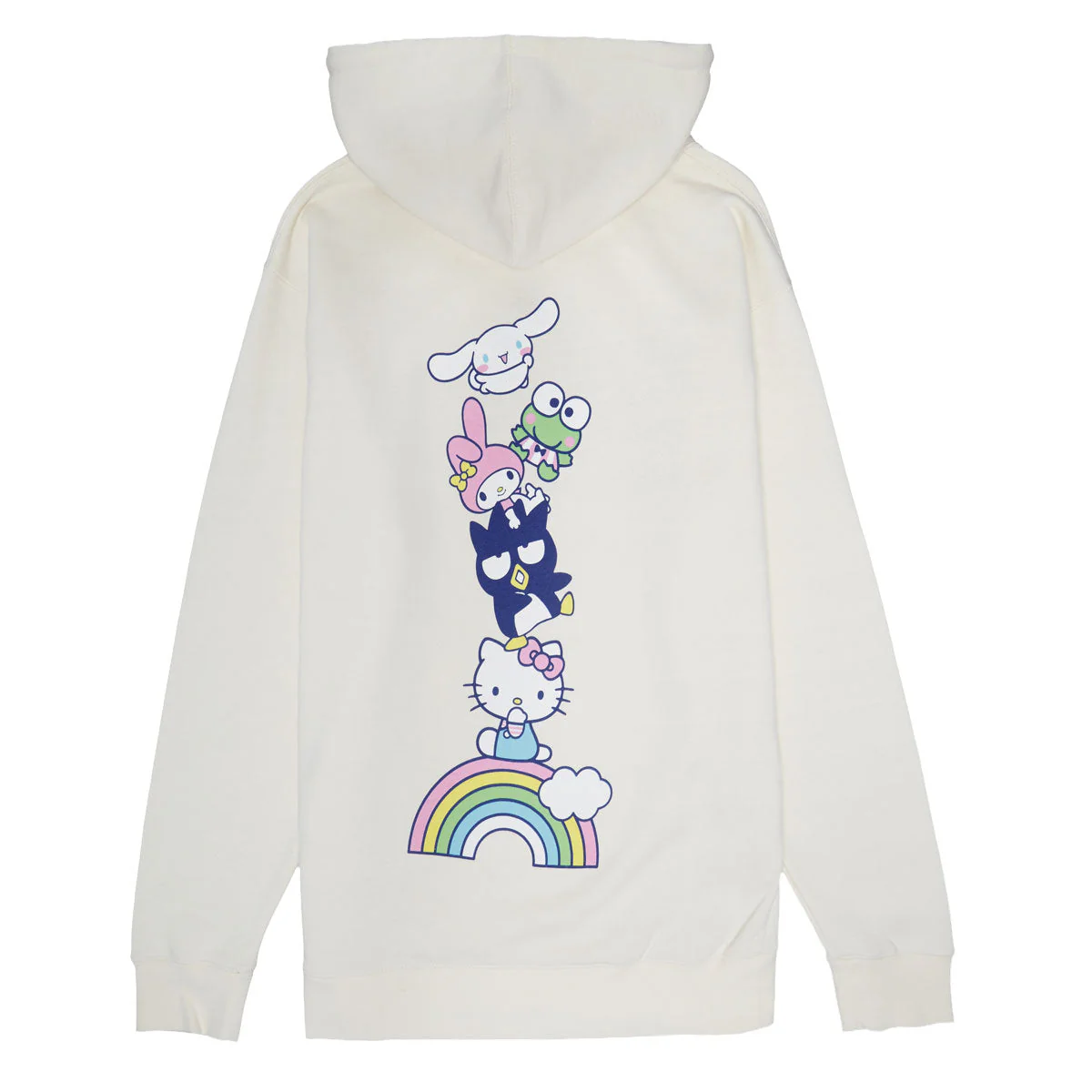 Girl x Hello Kitty Rainbow Stacked Hoodie - Cream - Image 2