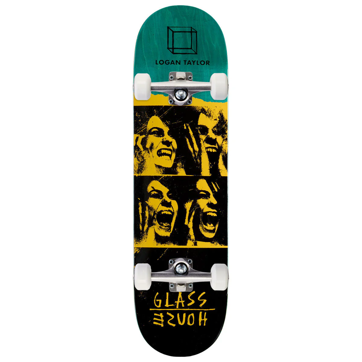 Glass House Taylor Possessed Skateboard Complete - Yellow - 8.375"