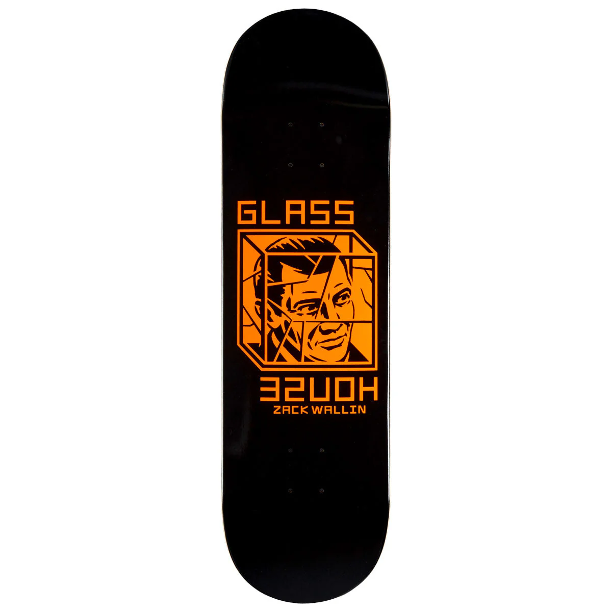Glass House Wallin House Arrest Skateboard Deck - Flourescent Orange - 8.88"
