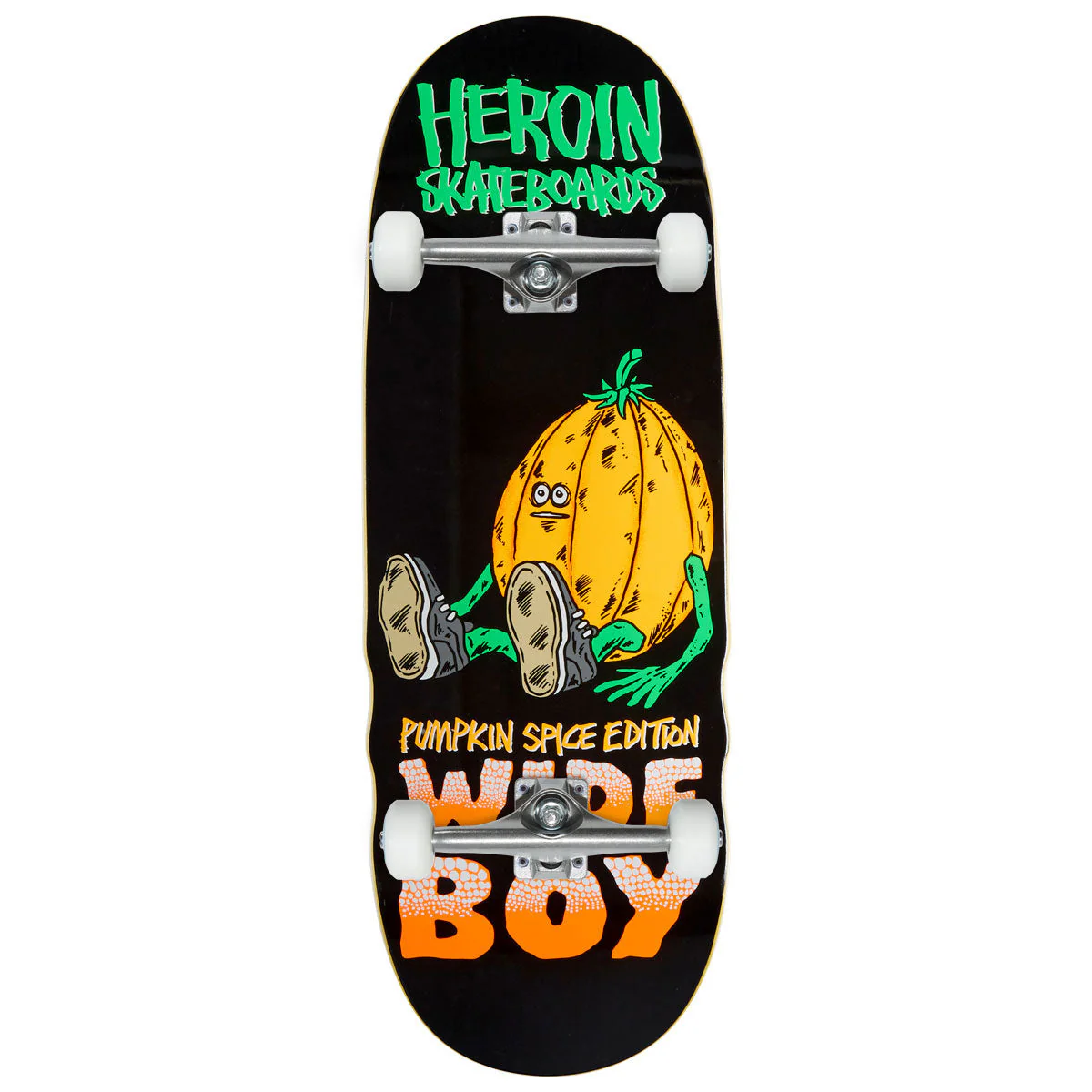 Heroin Pumpkin Spice Wide Boy Skateboard Complete - 10.75"