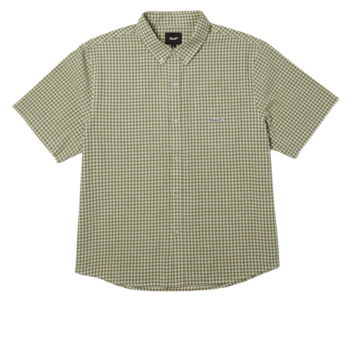 HUF 89 Micro Gingham Oxford Shirt - Natural