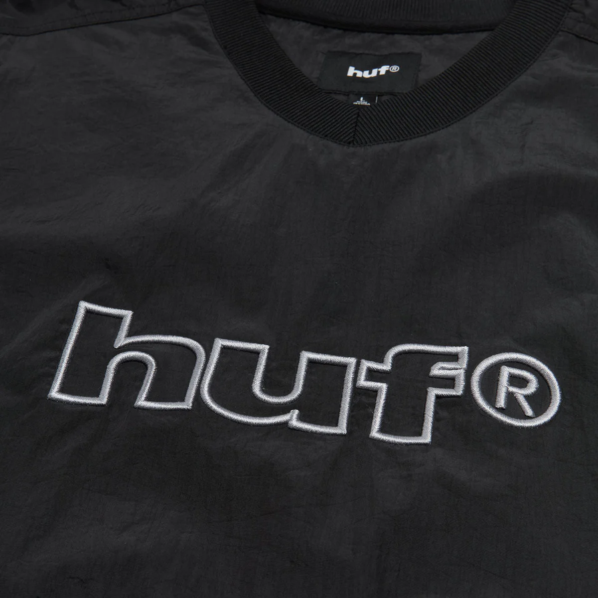 HUF 89 Pullover Long Sleeve Wind Shirt - Black - Image 3
