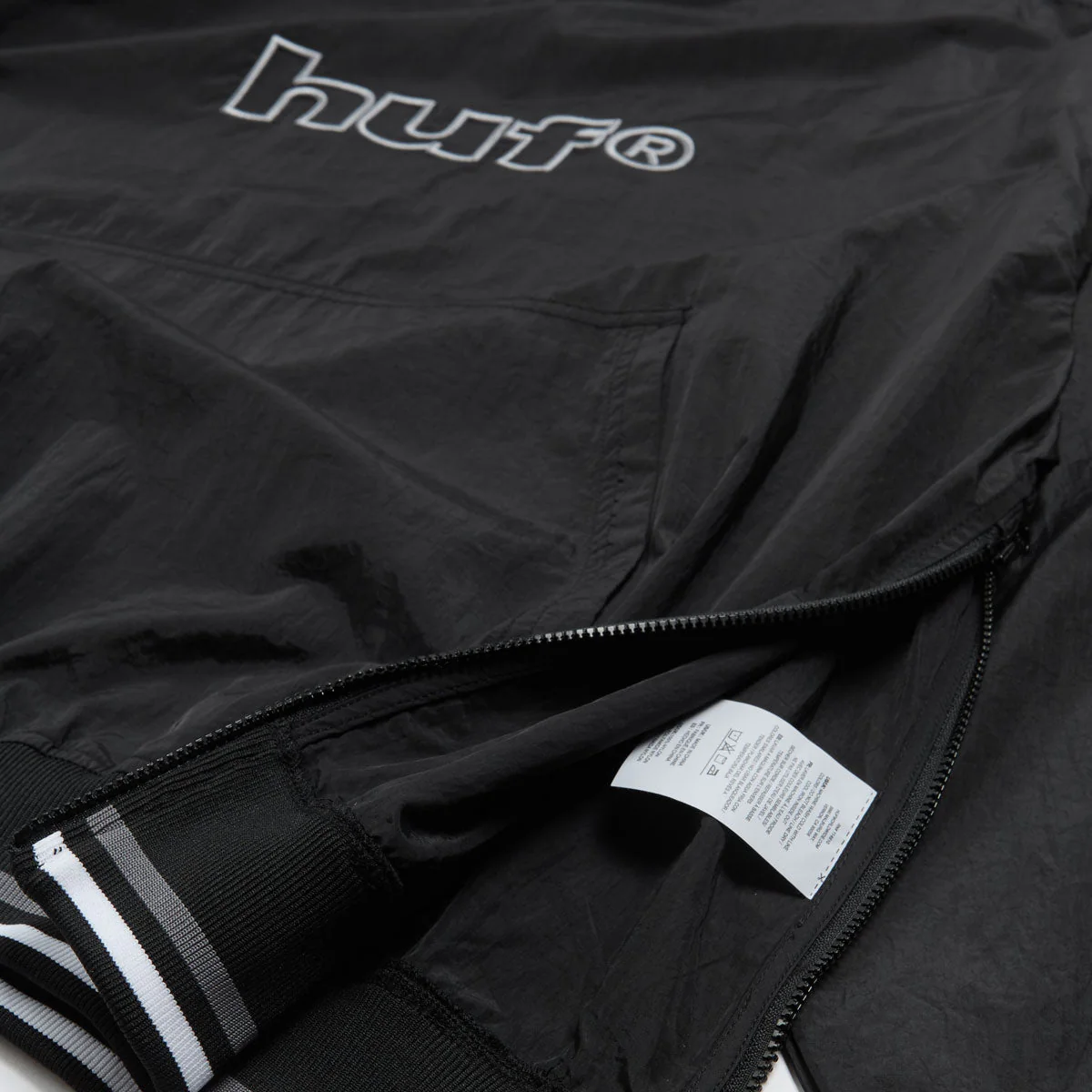 HUF 89 Pullover Long Sleeve Wind Shirt - Black - Image 4