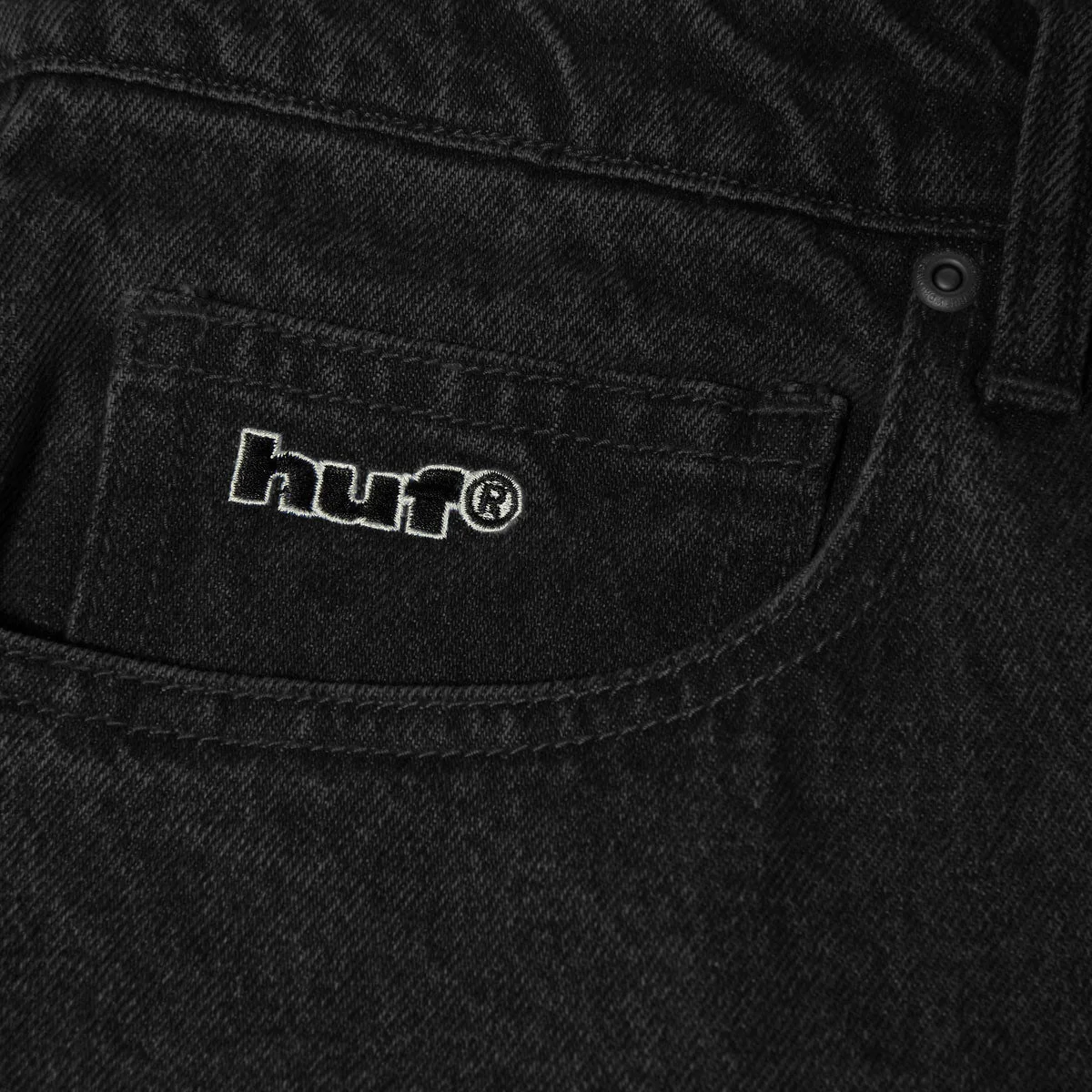 HUF Basic Ass Jeans - Faded Black - Image 5