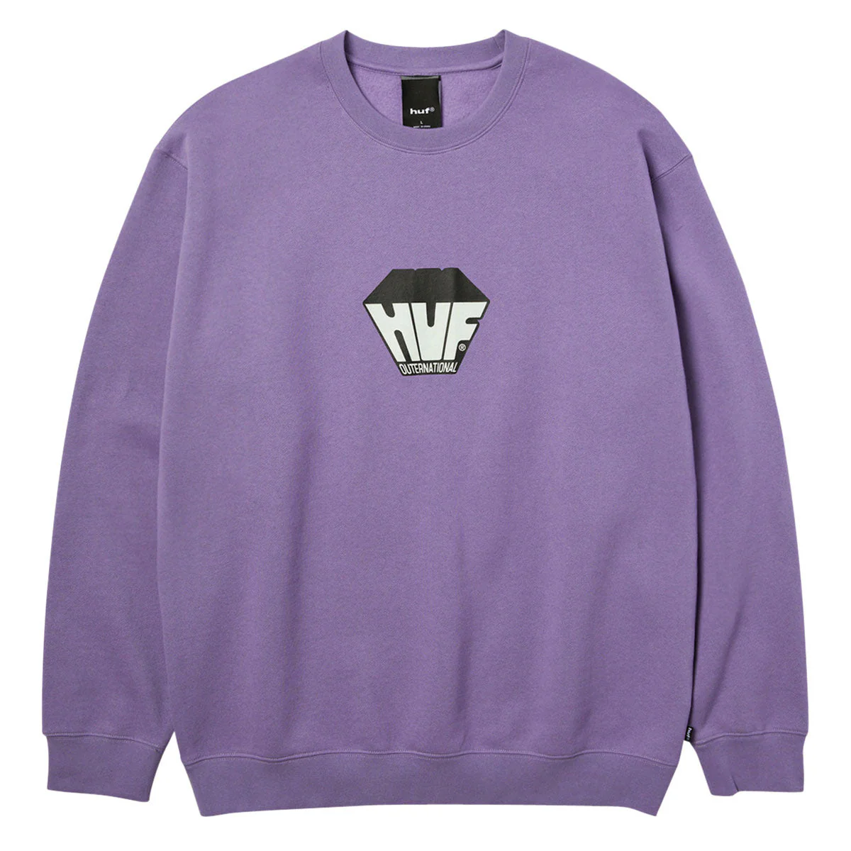 HUF Big Block Crew Sweatshirt - Dust Purple
