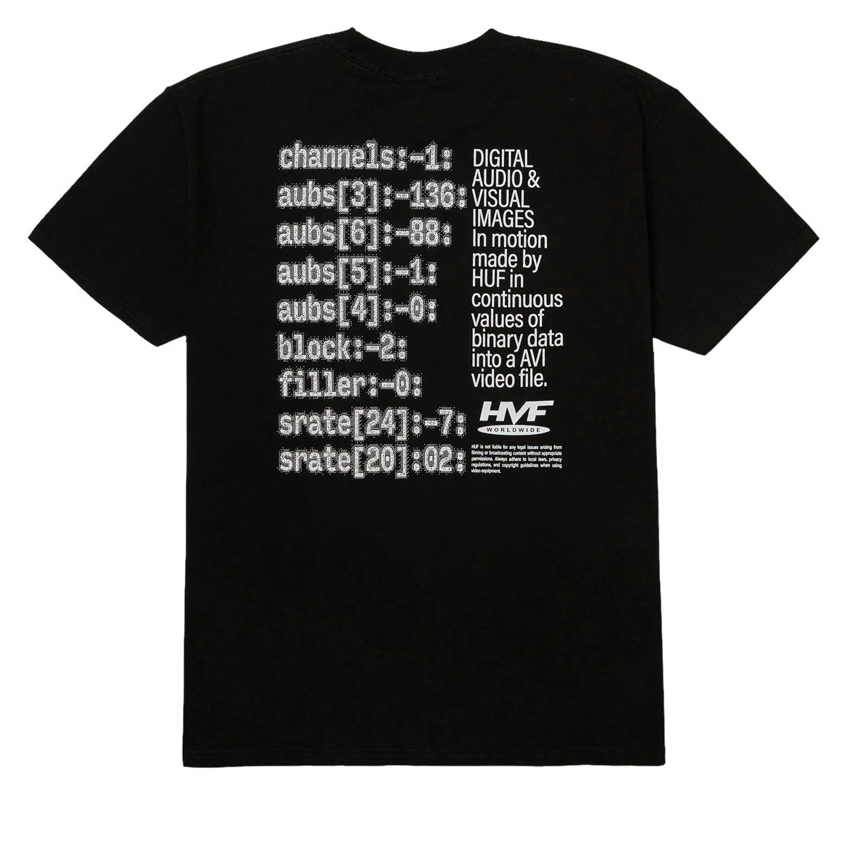 HUF H Cam T-Shirt - Black - Image 2