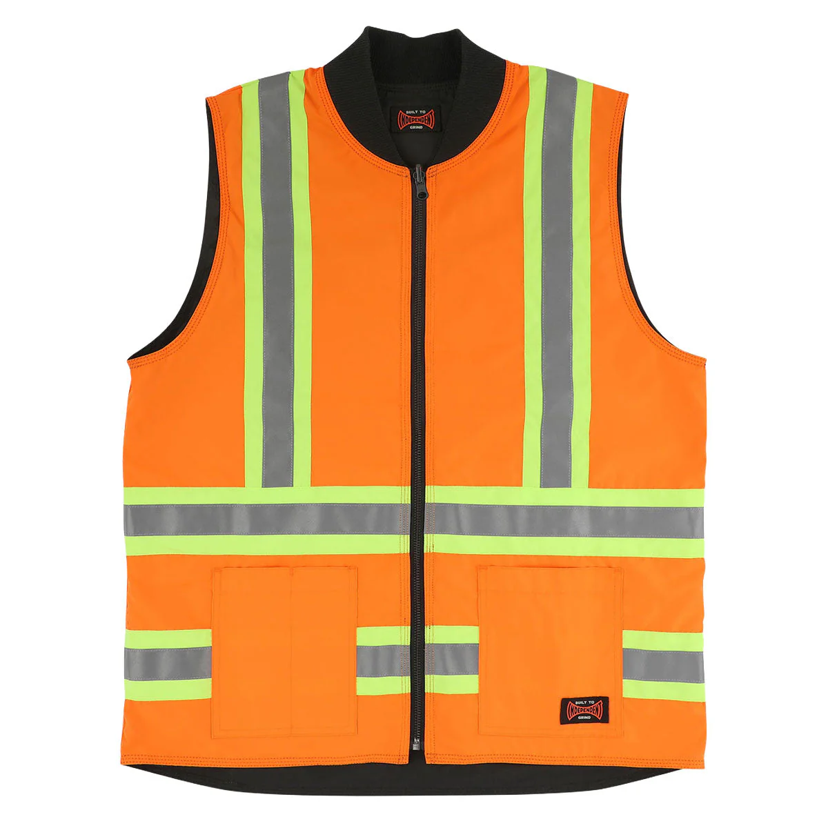 Independent BTG Reversible Work Vest - Black/Orange - Image 3