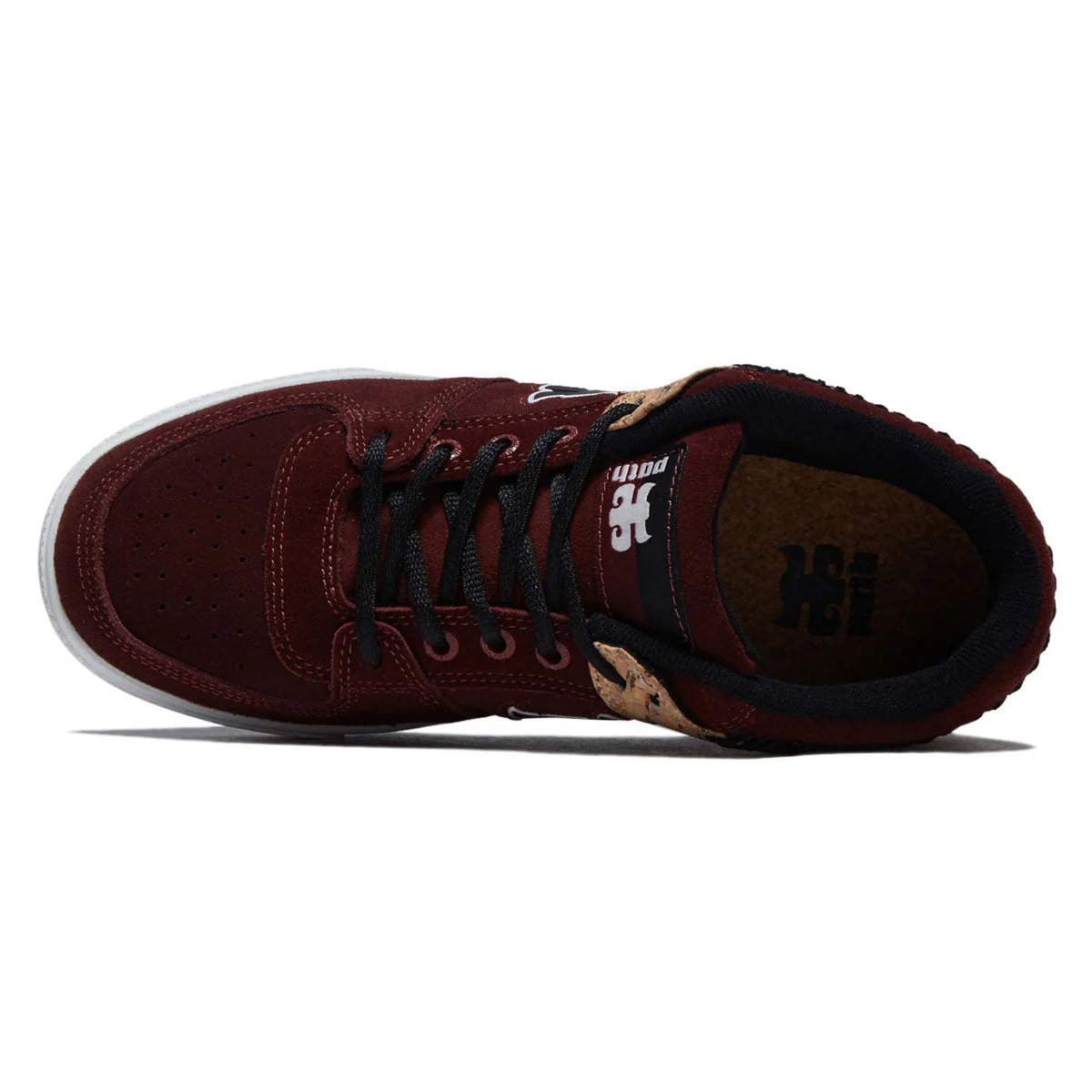 IPath Reed Low Shoes - Cork/Burgundy Suede - Image 2