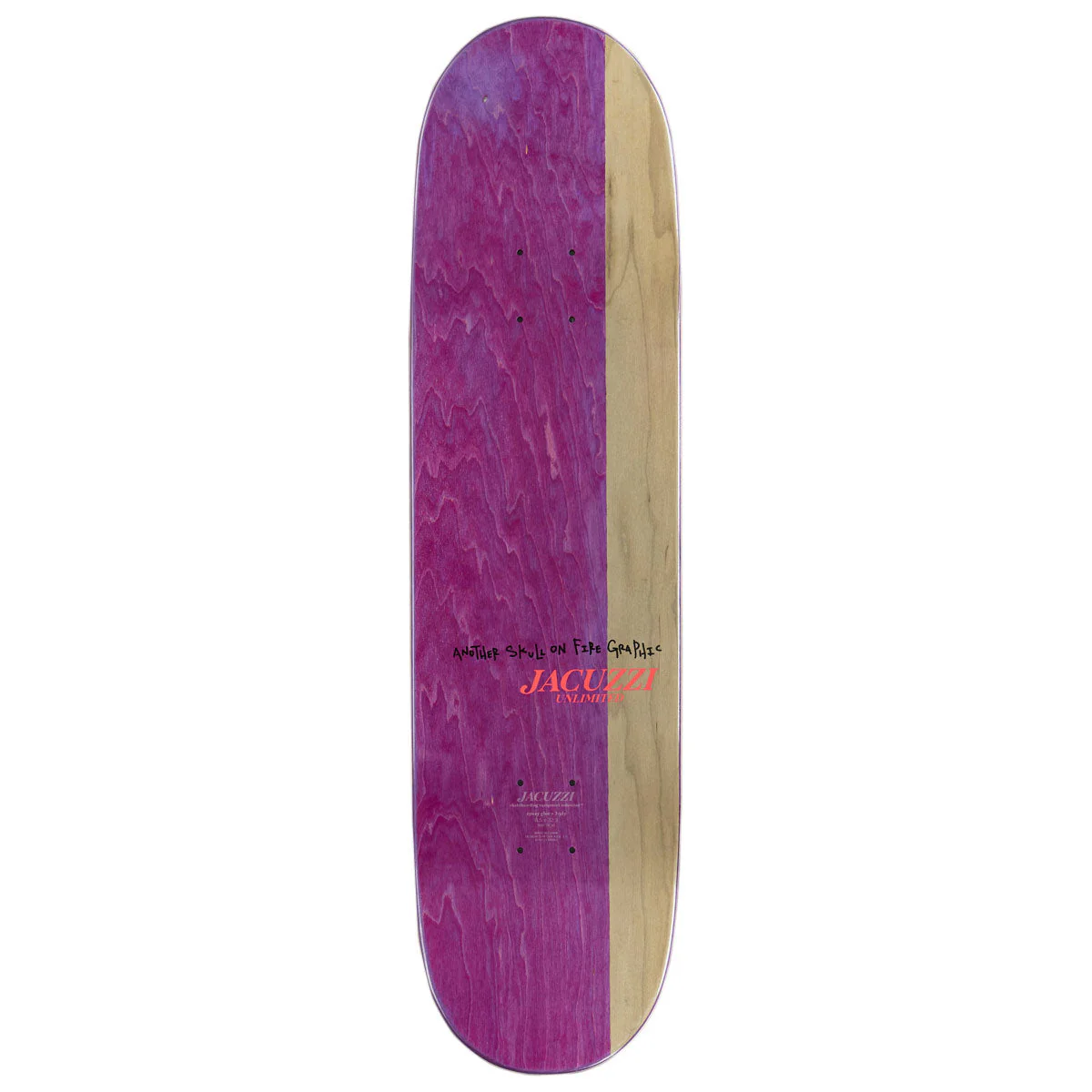 Jacuzzi Unlimited John Dilo Skull Cycle Wheel Wells EX7 Skateboard Deck - 8.50" - Image 2