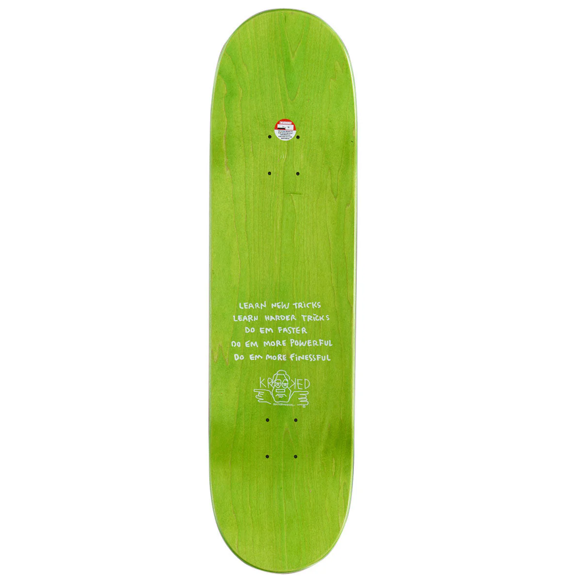 Krooked Team Eyes Skateboard Deck - Silver Foil - 8.50" - Image 2