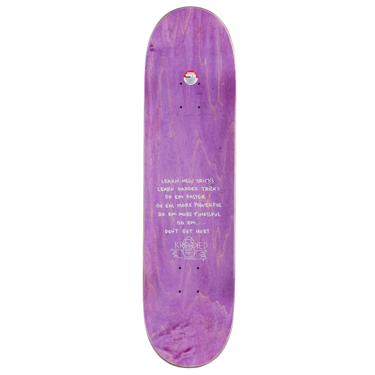 Krooked Worrest Chrome Zone Twin Tail Skateboard Deck - Black - 8.30" - Image 2
